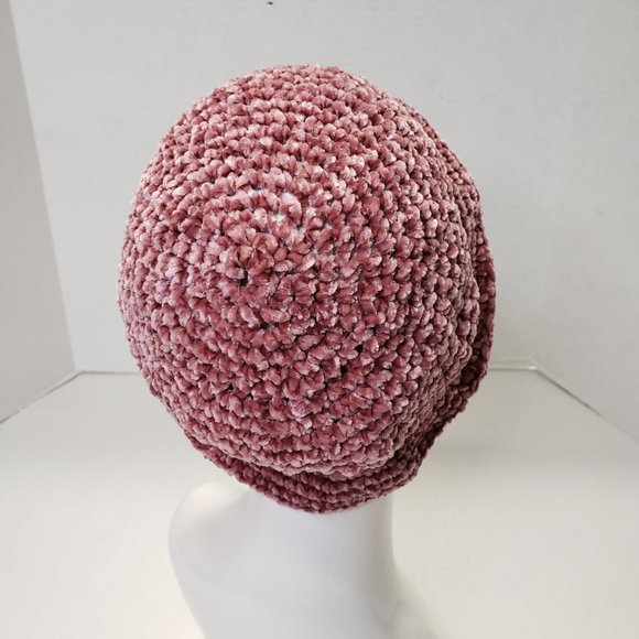 Woman's Pink Crochet Handmade Cute Fuzzy Soft Bucket Hat - Picture 3 of 10